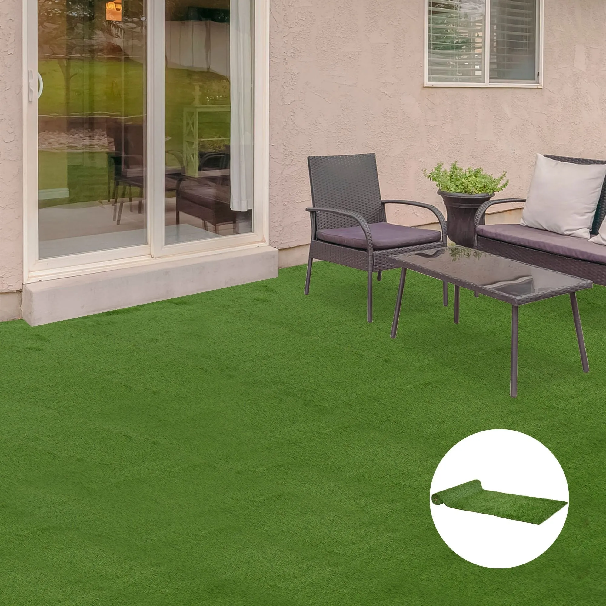 4 m x 1 m Non-toxic Artificial Grass Turf - 20mm Pile Height