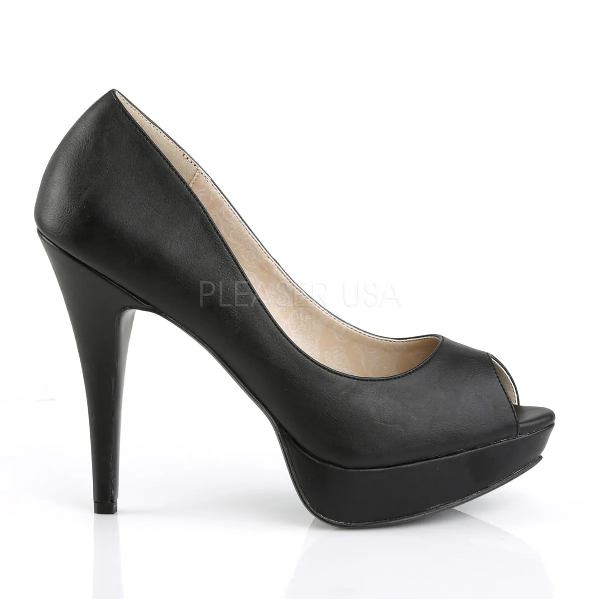 5 Inch Heel CHLOE-01 Black Pu