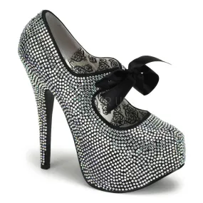 5 Inch Heel TEEZE-04R Iridescent Rhinestones