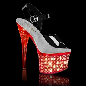 7 " LED Light-Up Ankle Strap Platform Sandal (DISCOLITE-708FLP)