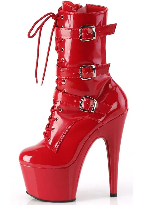 ADORE-1043 [Red Patent] | PLATFORM HEELS [PREORDER]