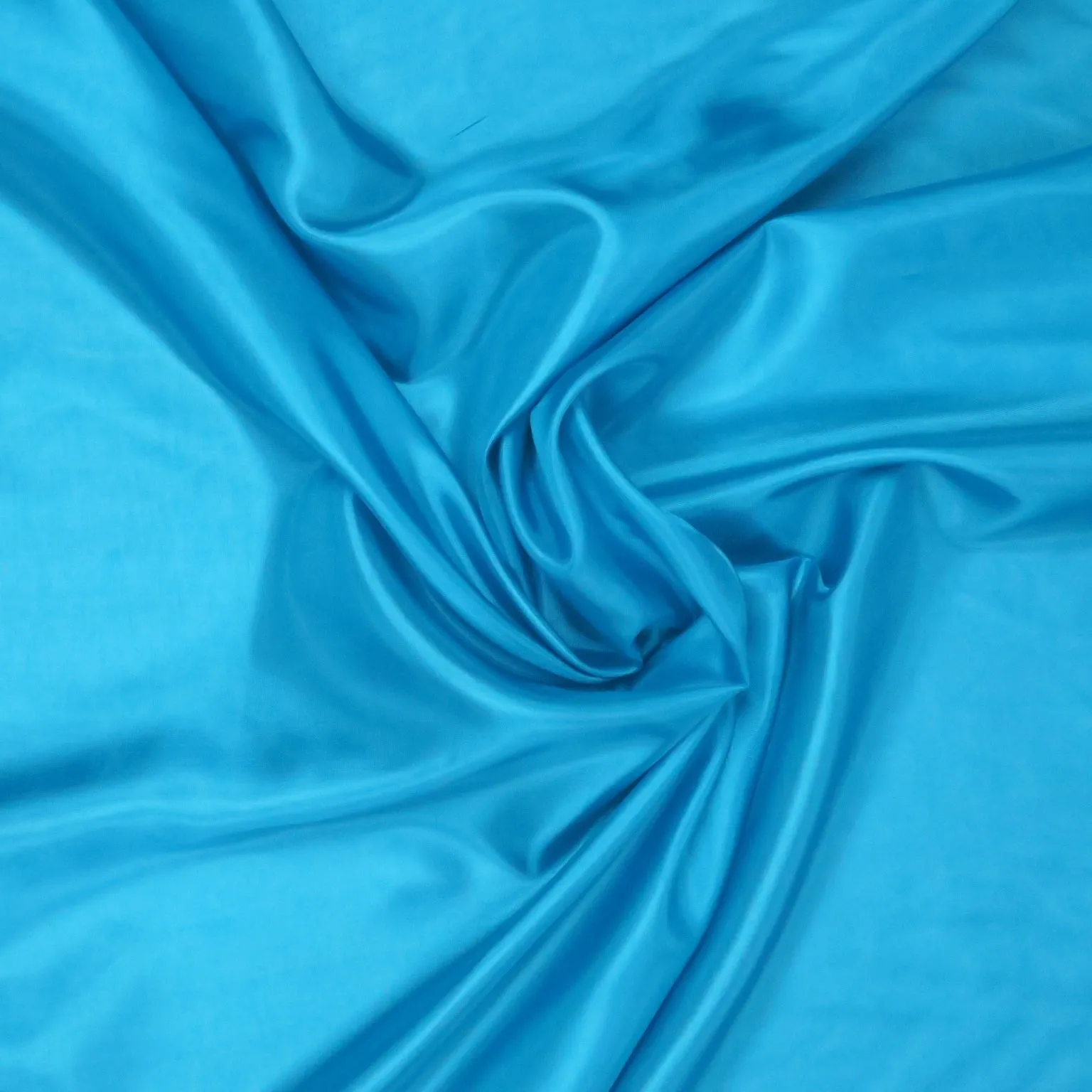 Aqua Polyester China Silk Tropic Fabric