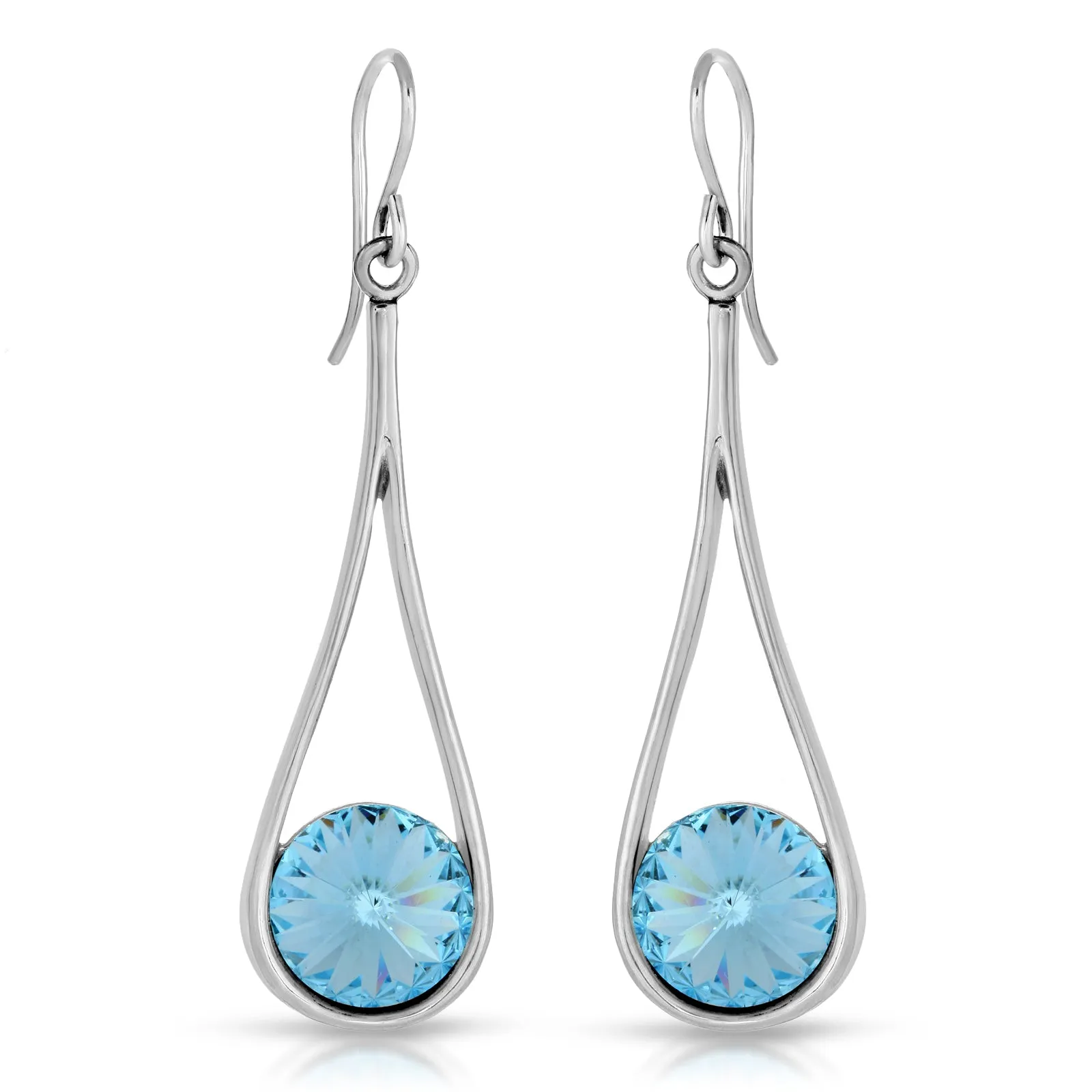 Aquamarine Droplet Earrings