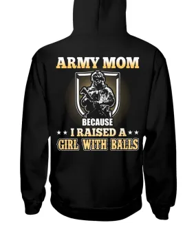 Army Mom Girl With Balls T-shirts