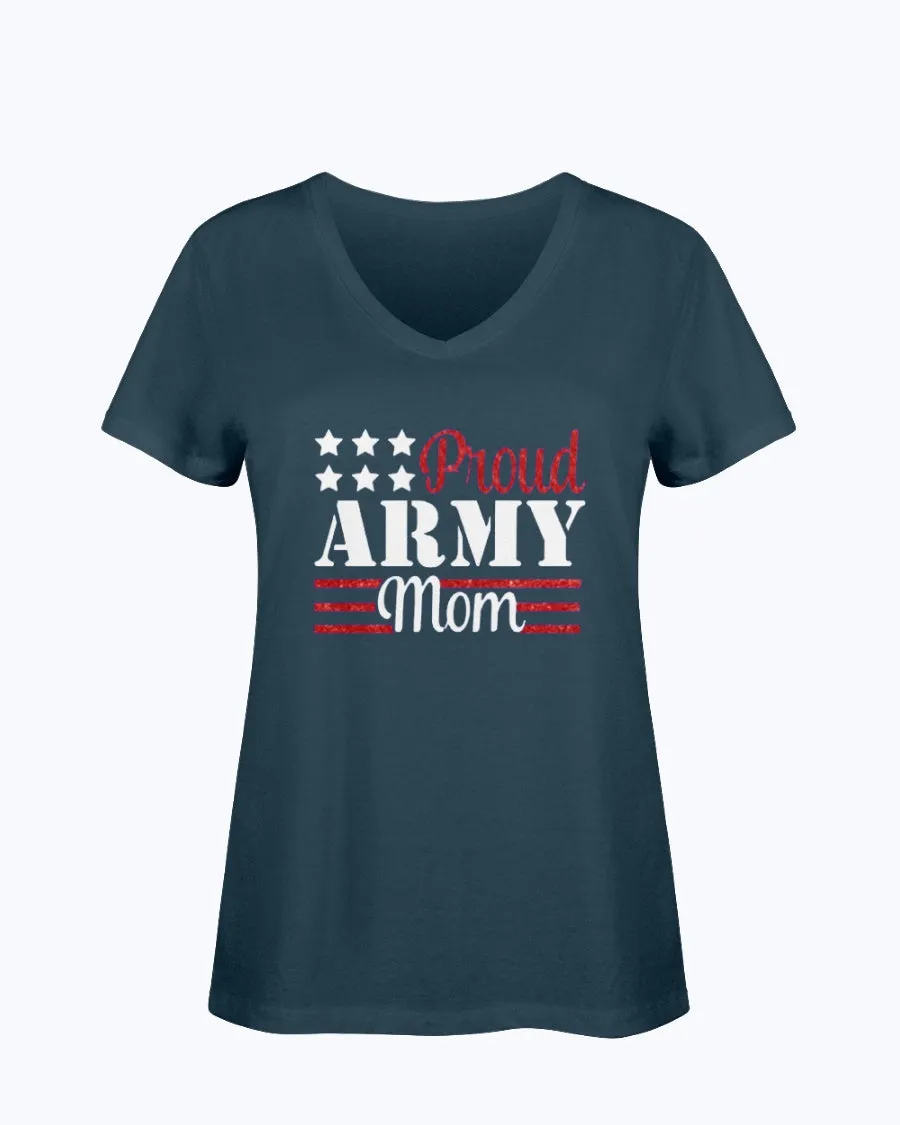 Army Mom Glitter T-shirts