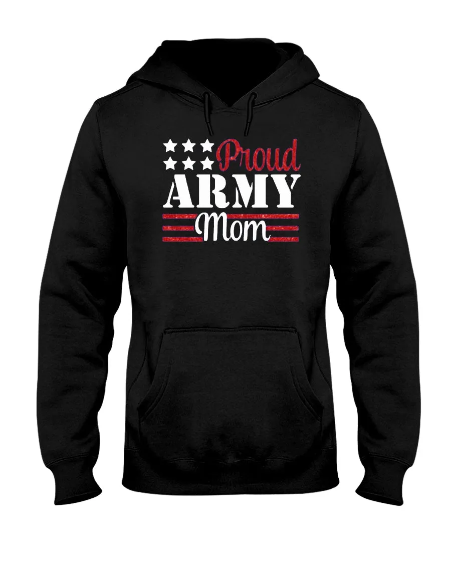 Army Mom Glitter T-shirts