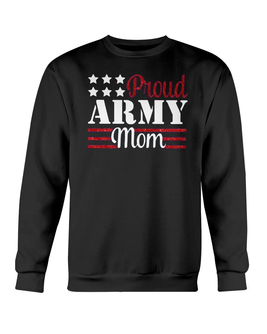 Army Mom Glitter T-shirts