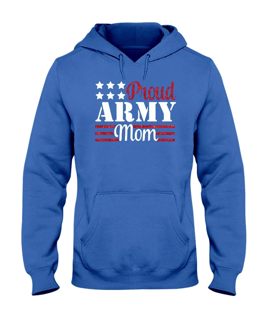 Army Mom Glitter T-shirts