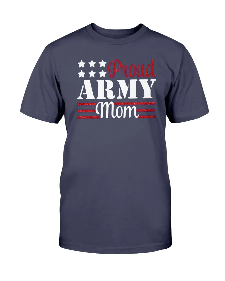 Army Mom Glitter T-shirts