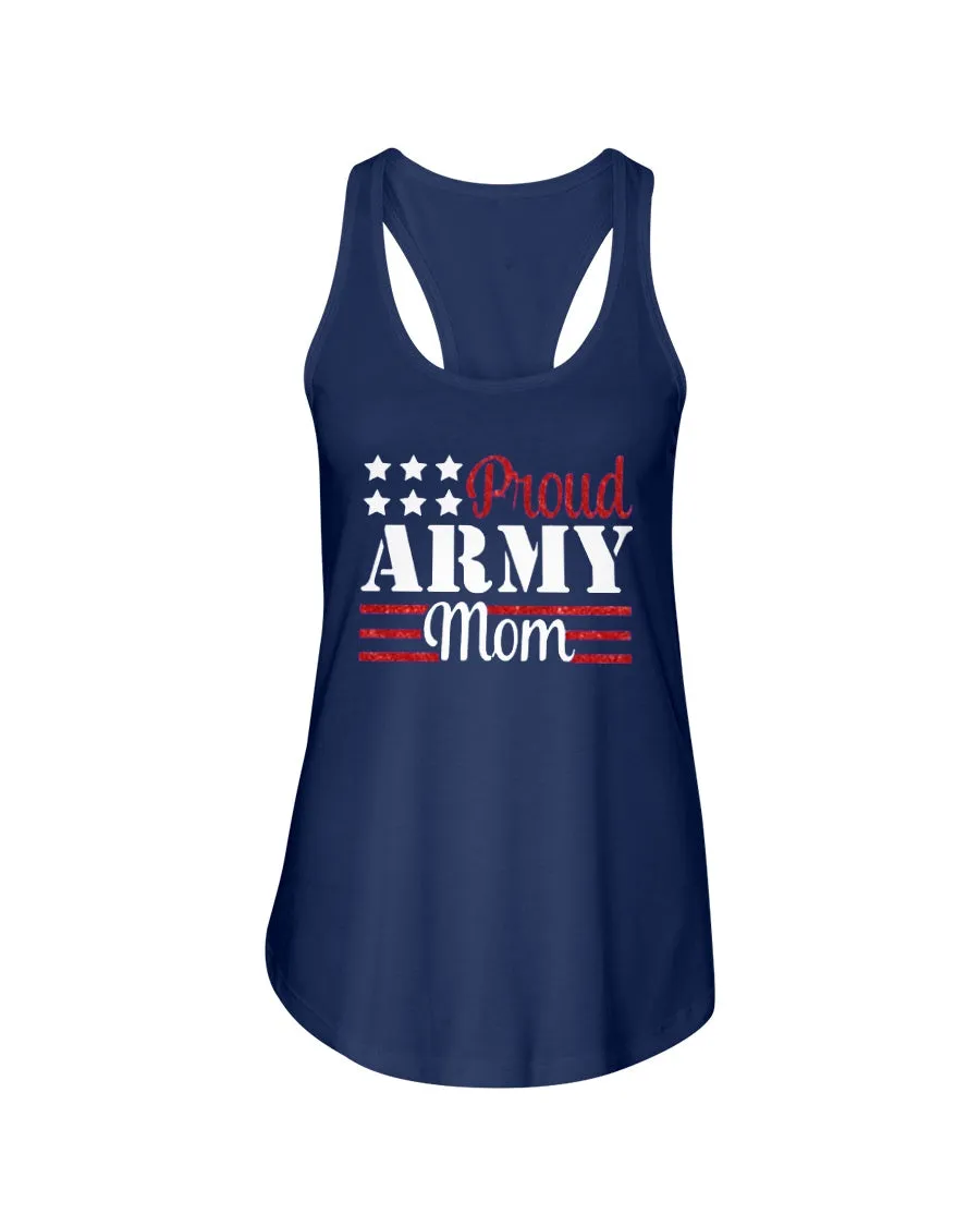 Army Mom Glitter T-shirts