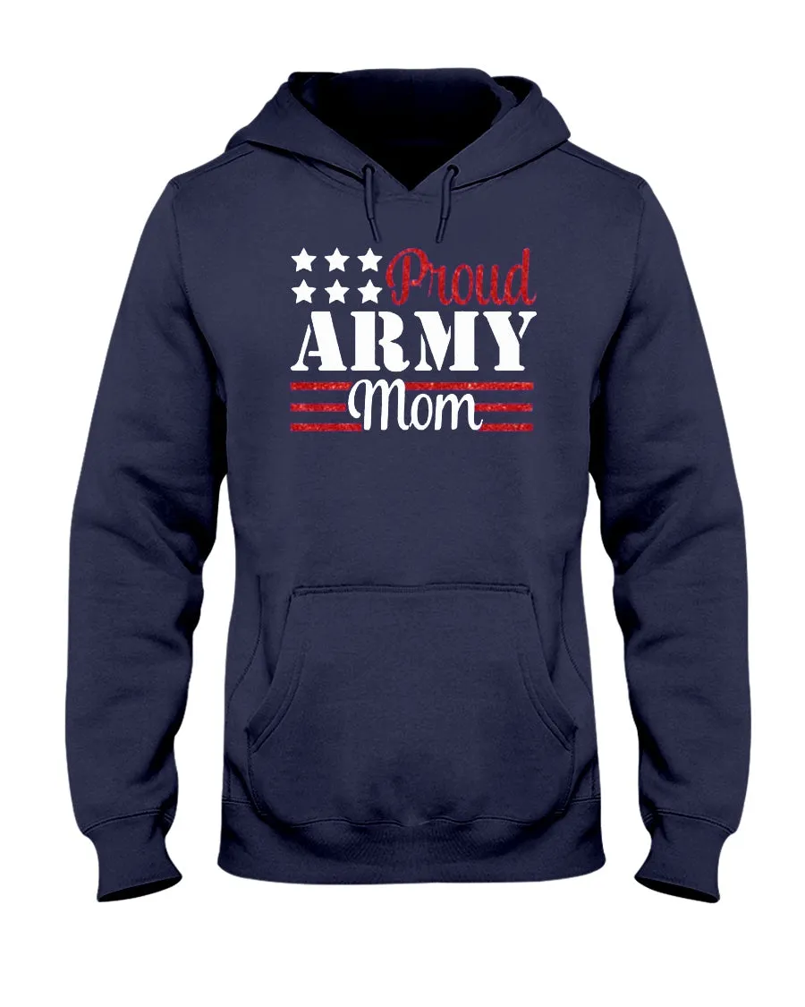 Army Mom Glitter T-shirts