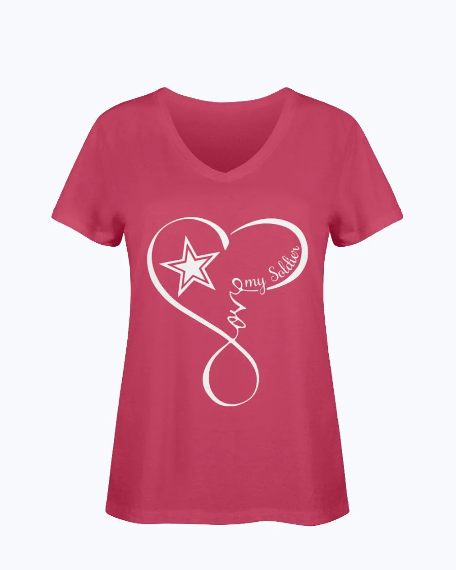 Army Mom Love Heart Shape T-shirts