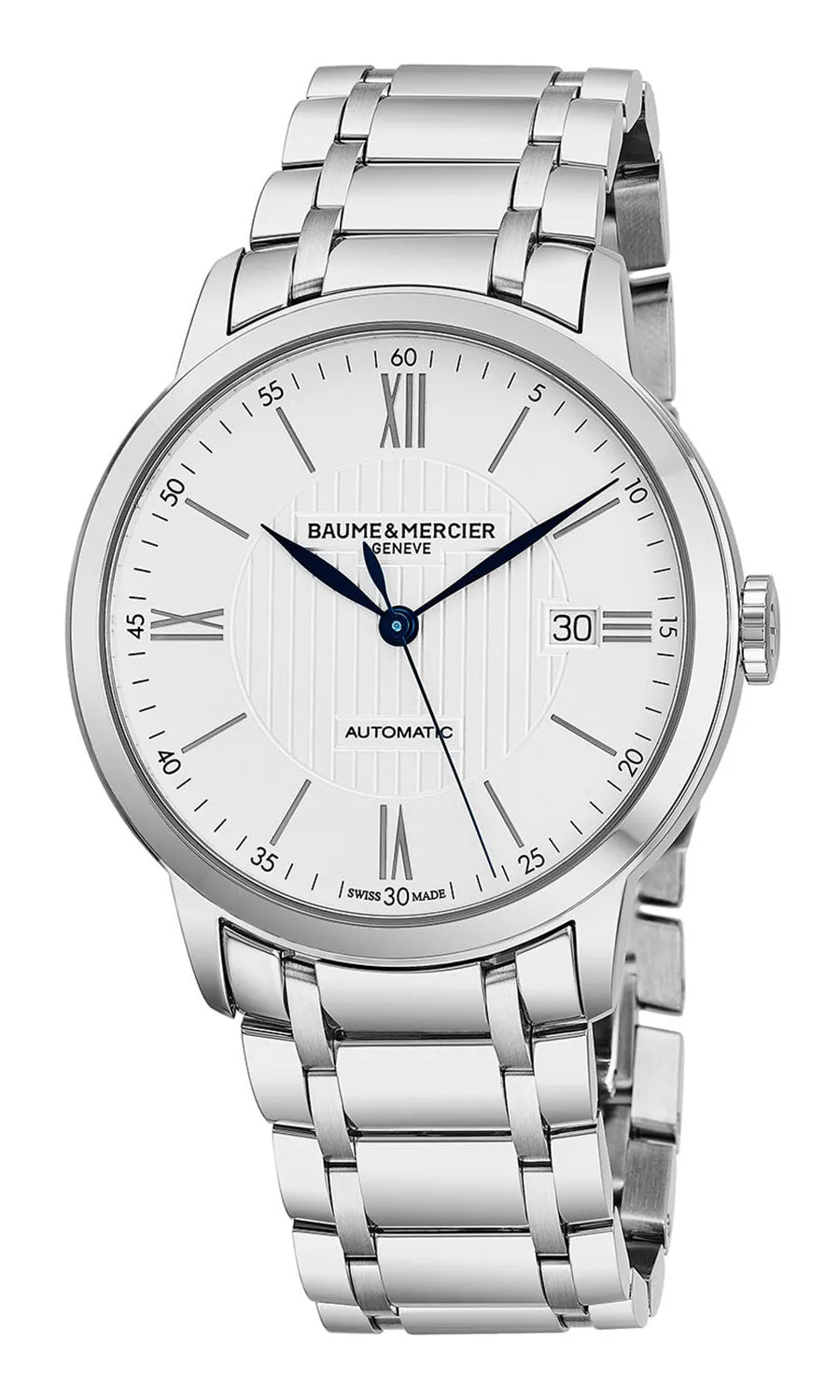 Baume & Mercier Classima Stainless Steel Automatic Silver Dial Date Mens Watch M0A10215