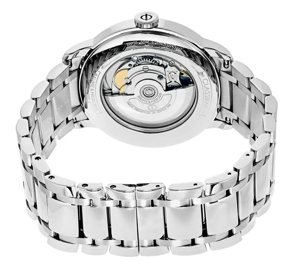 Baume & Mercier Classima Stainless Steel Automatic Silver Dial Date Mens Watch M0A10215