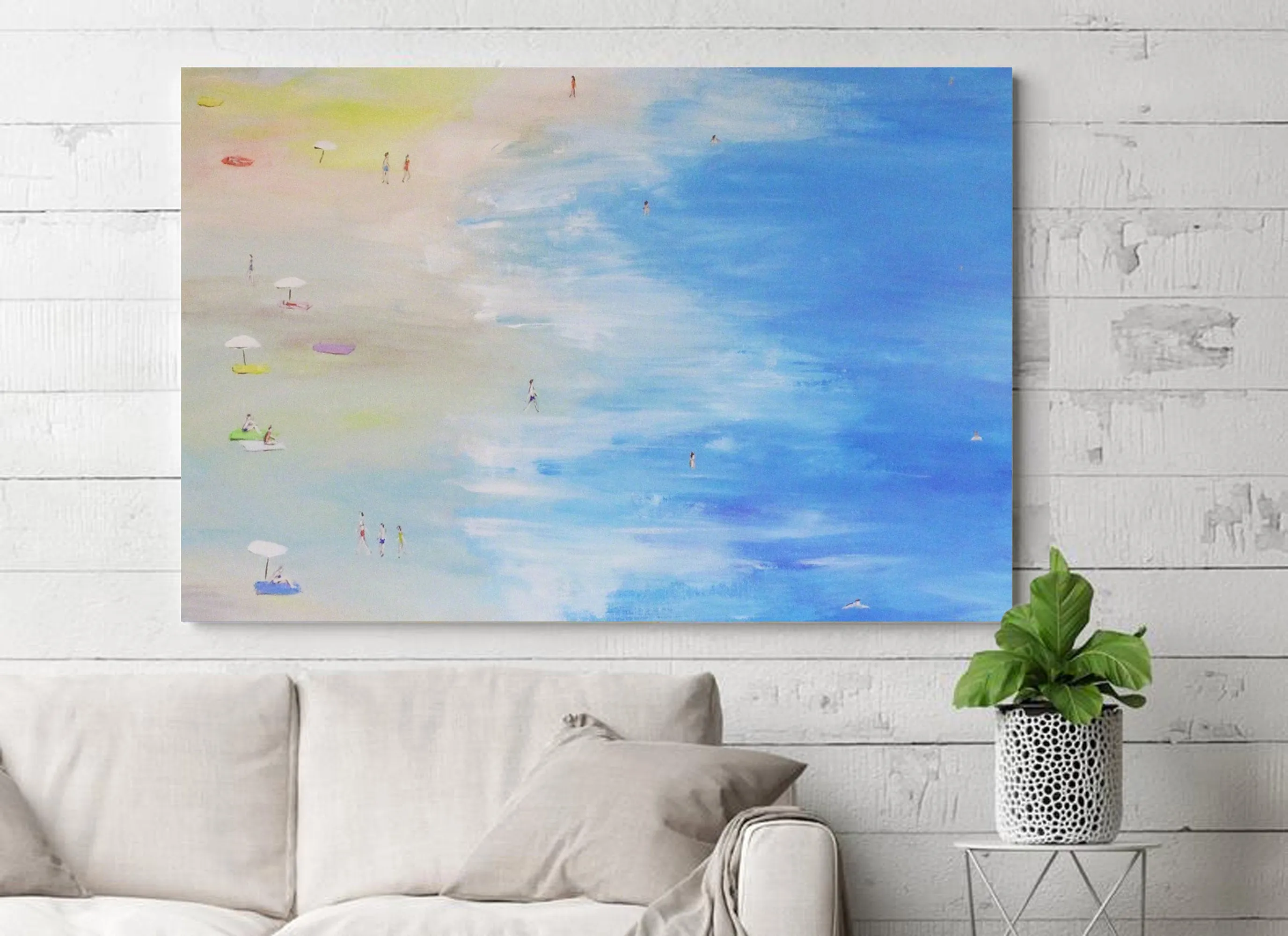 Beach Painting Impressionlist Art Painting Op050