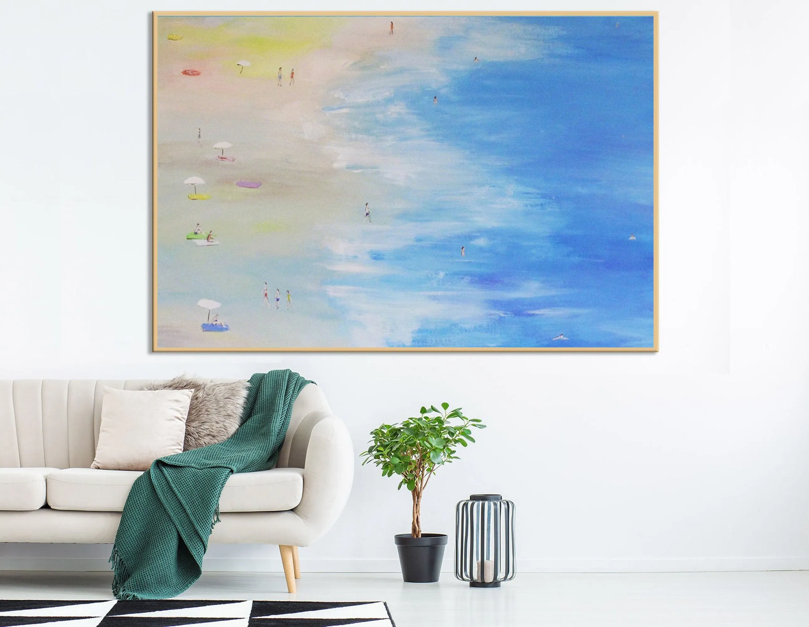 Beach Painting Impressionlist Art Painting Op050