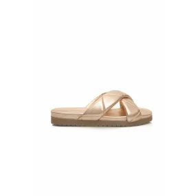 Beige Sheepskin Women Sandal