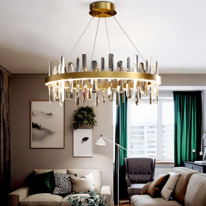 Betula Round Crystal Chandelier