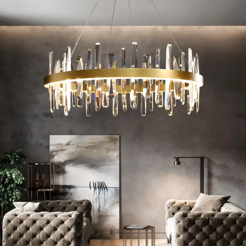 Betula Round Crystal Chandelier