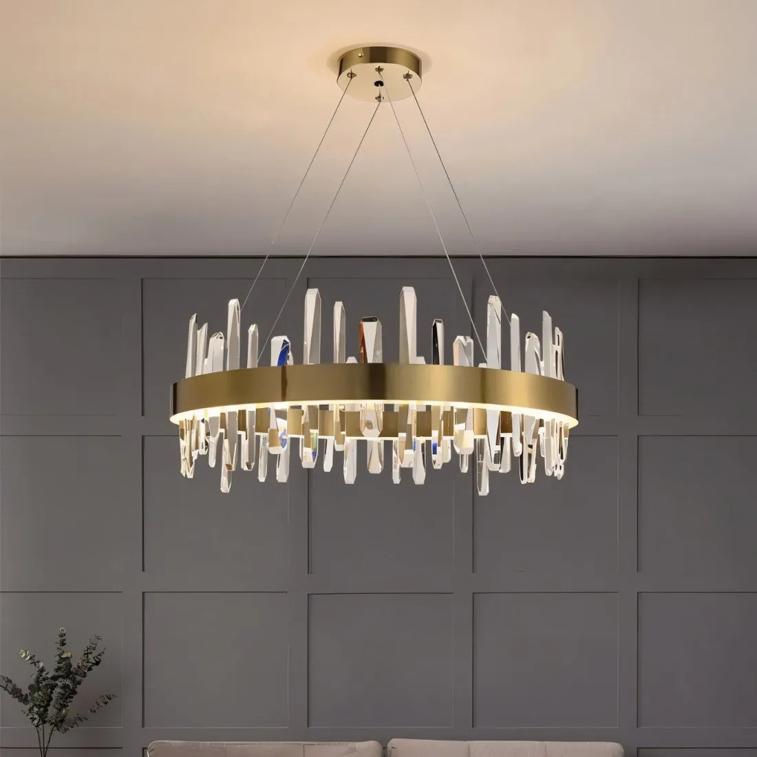 Betula Round Crystal Chandelier