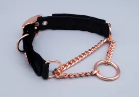 Black Medium O-Ring Martingale Collar