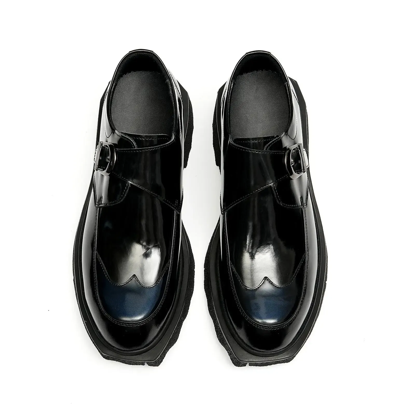 Black monk strap shoes