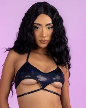 Black Spectrum Underboob Top