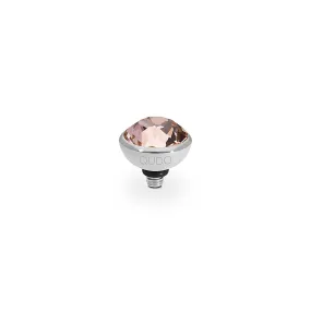 Bottone Silver and Vintage Rose Crystal Ring Gem Top, 10mm