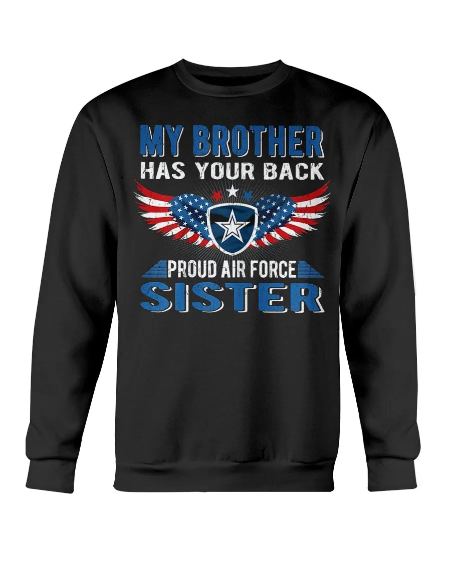 Brother Has Your Back Air Force Sister T-shirts