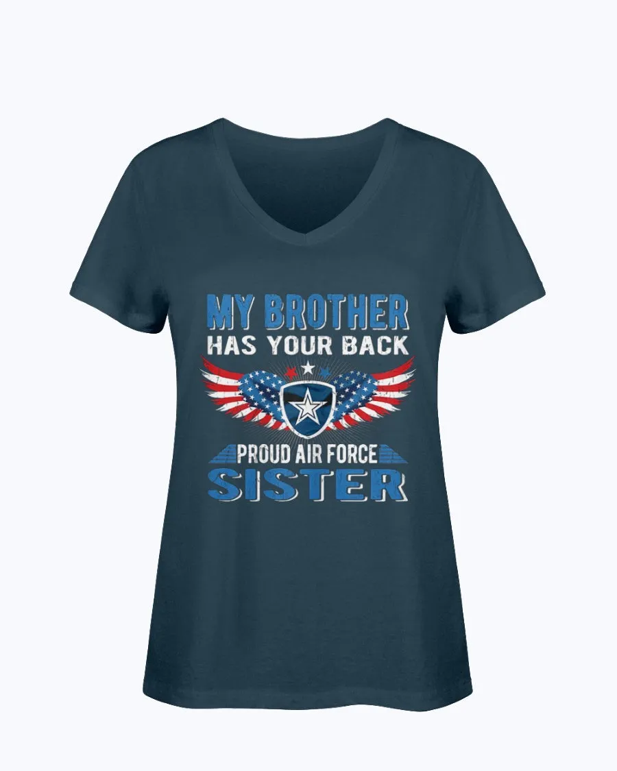 Brother Has Your Back Air Force Sister T-shirts