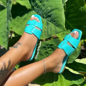 BUZZING-27 Turquoise Blue Patent