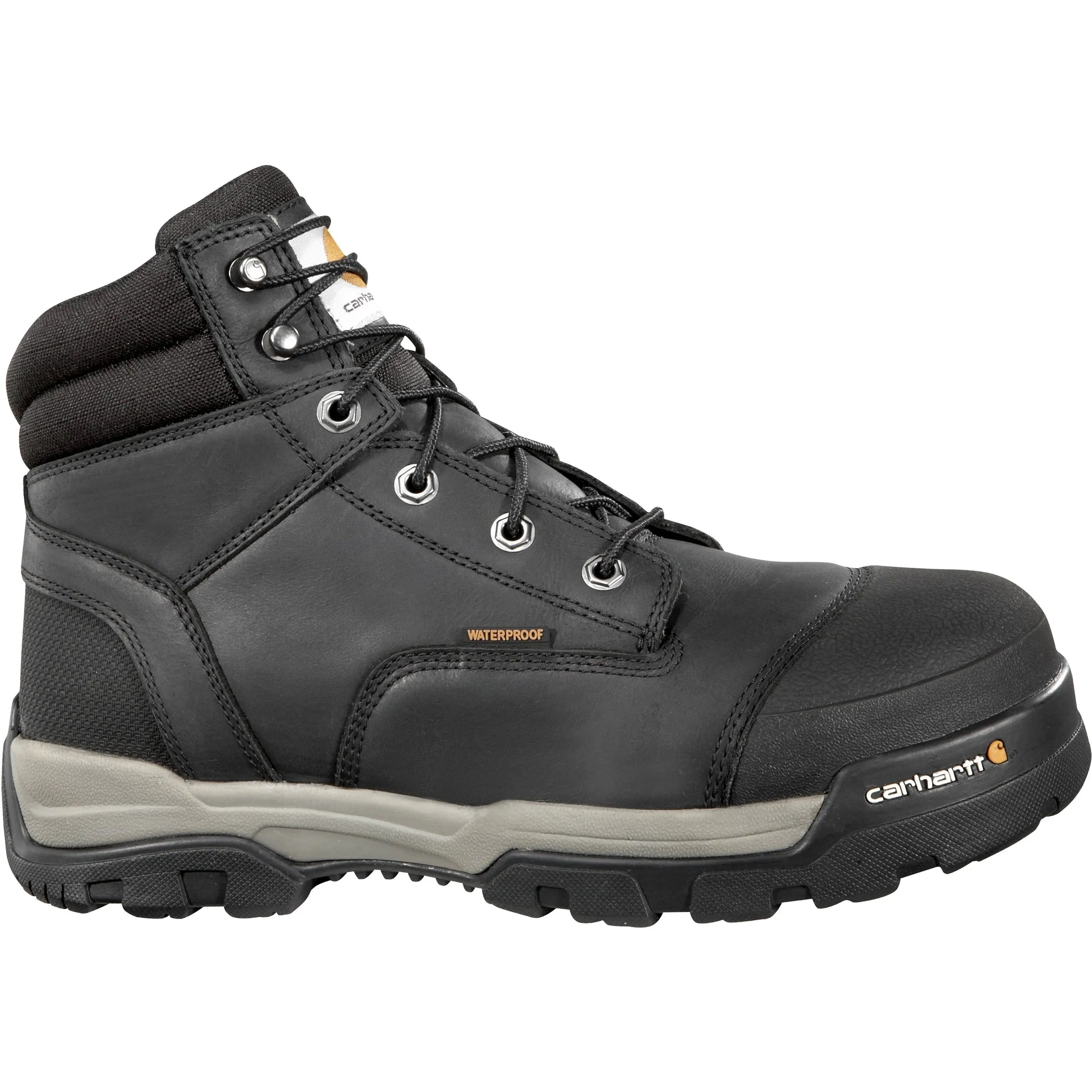 Carhartt Men's Ground Force 6" Comp Toe WP Work Boot - Black - CME6351