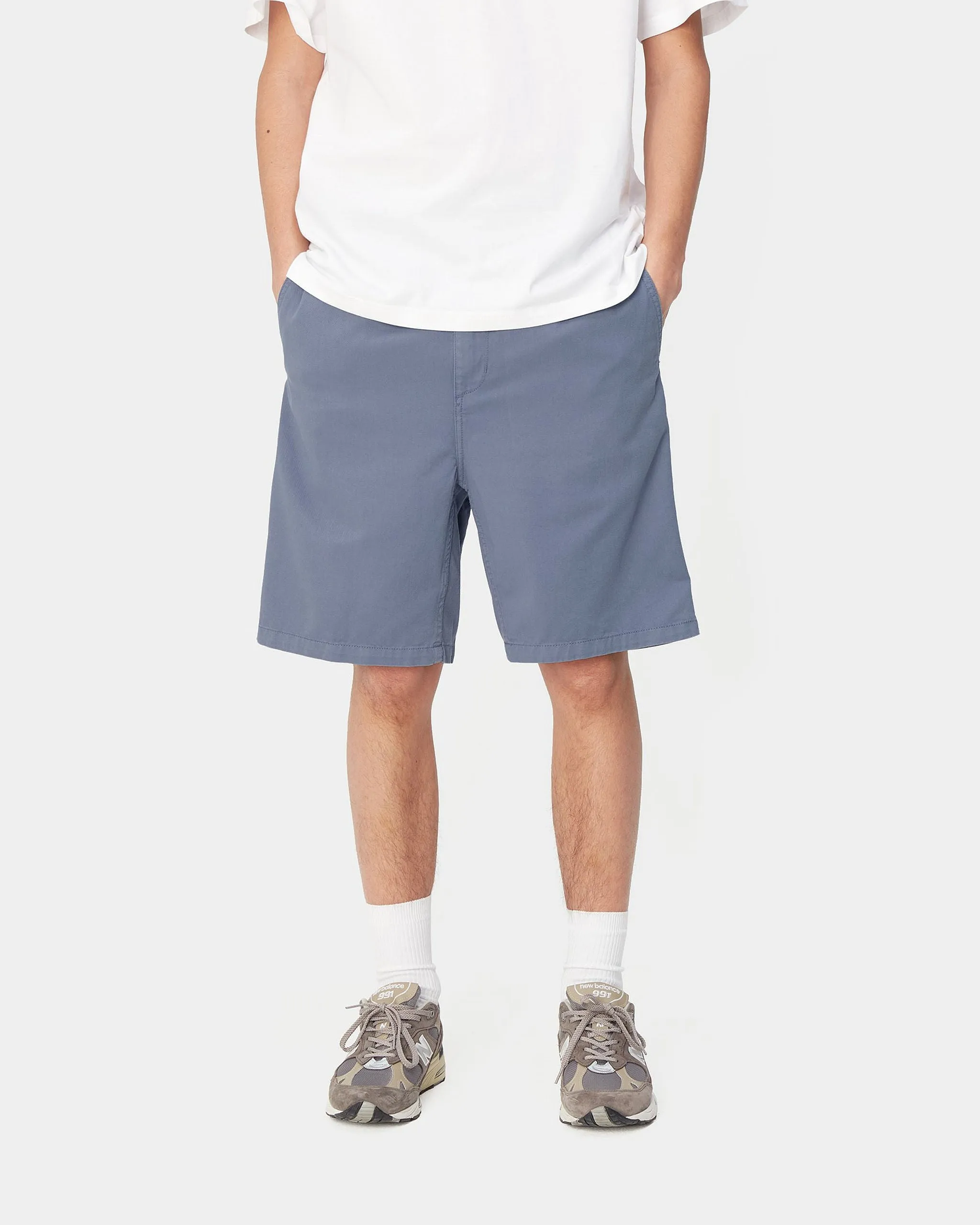 Carhartt WIP Flint Shorts - Bay Blue Garment Dyed