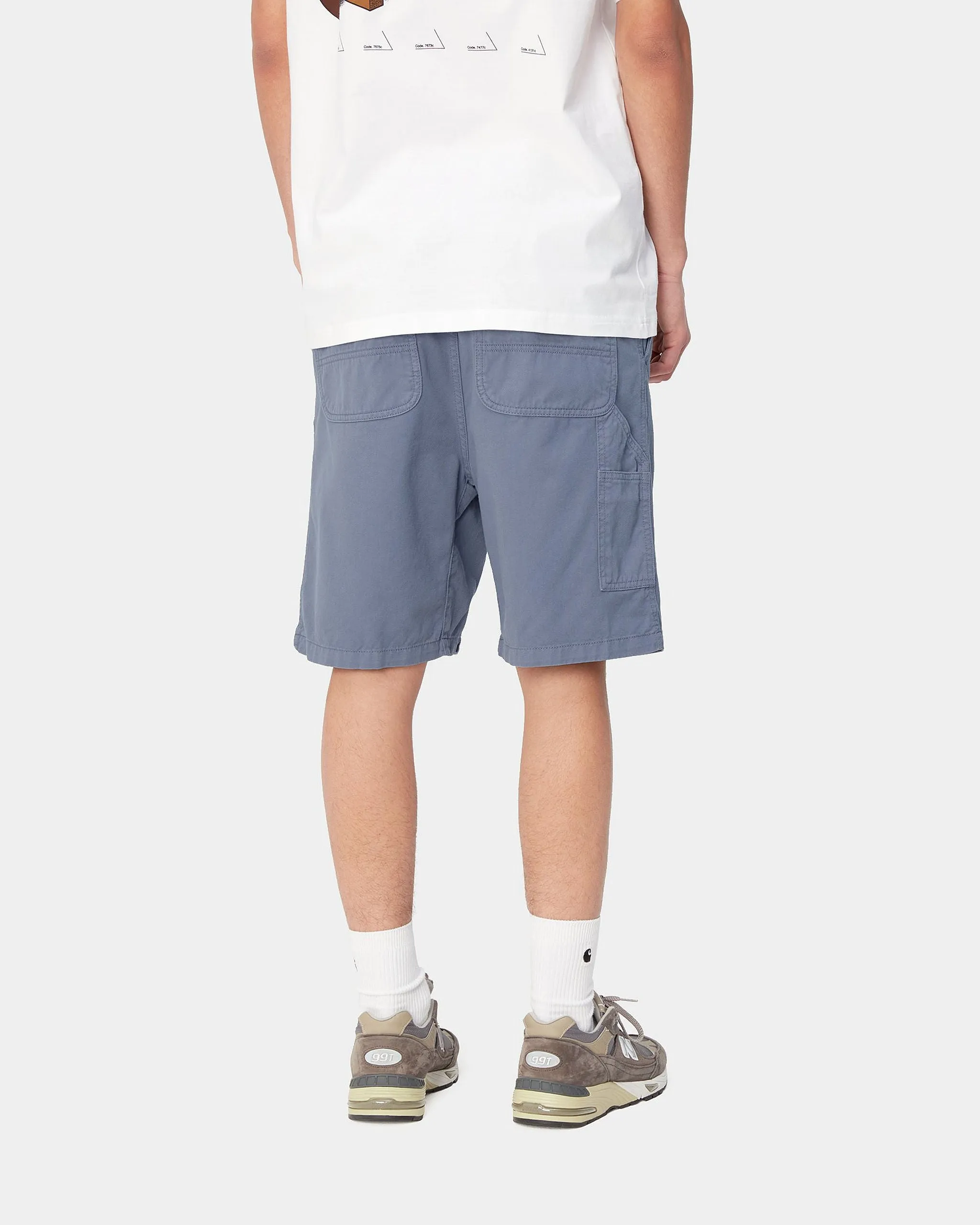 Carhartt WIP Flint Shorts - Bay Blue Garment Dyed