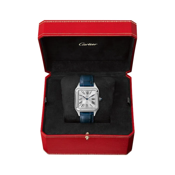 Cartier Tank Santos Dumont Ladies Silver Watch WSSA0022