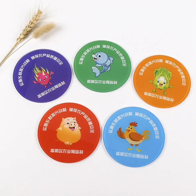 Cartoon soft rubber cup mat customized