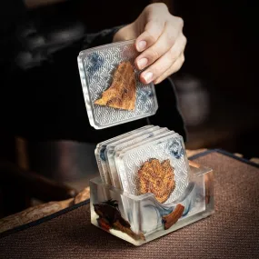 Creative pine resin tea mat set