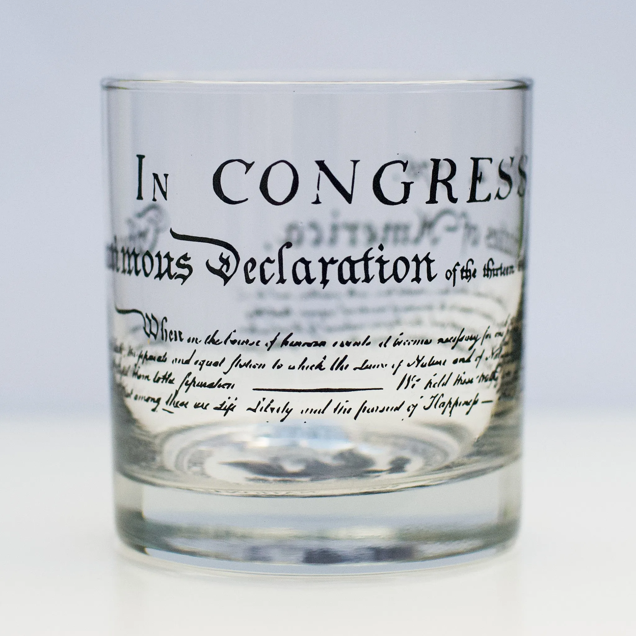 Declaration of Independence Rocks Glass