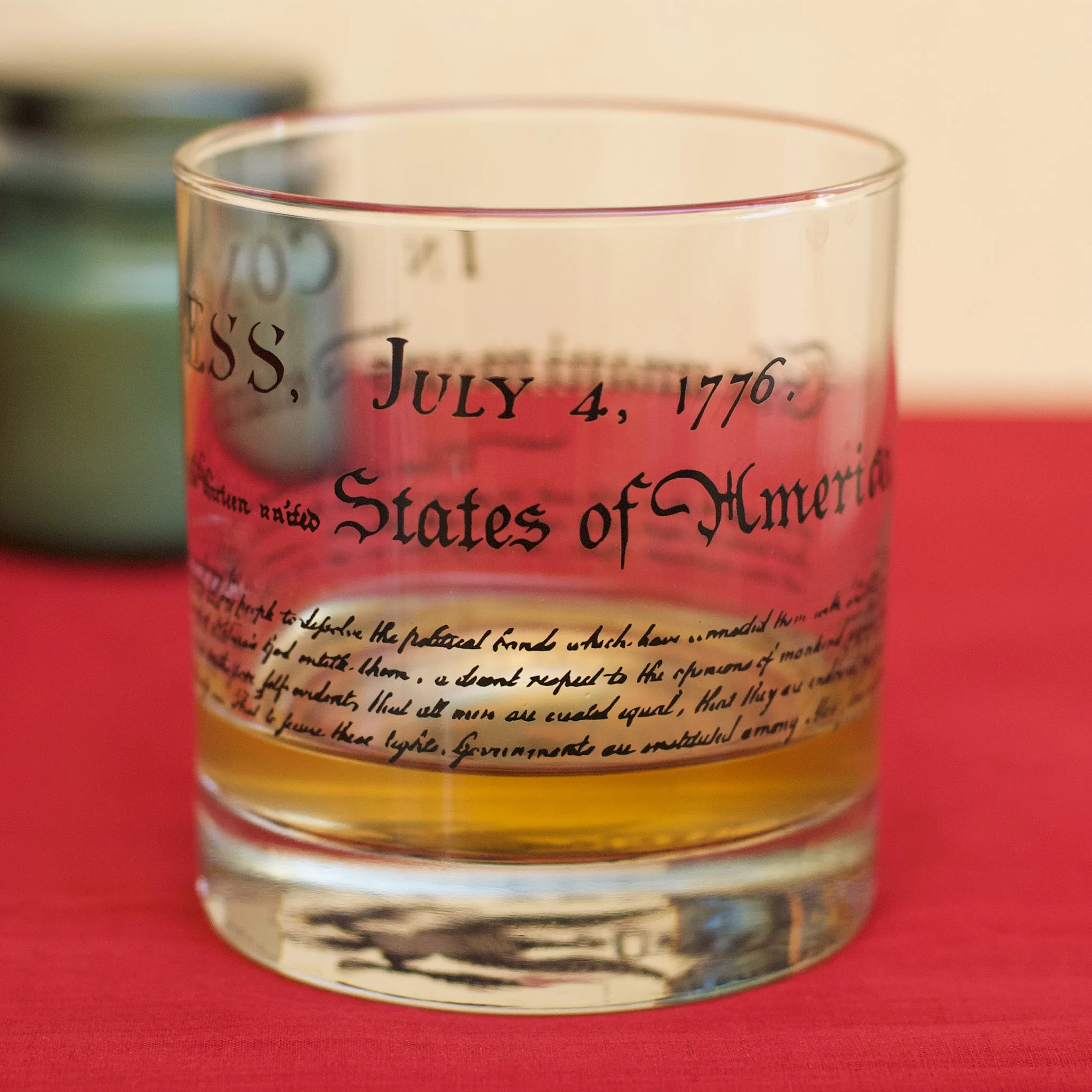 Declaration of Independence Rocks Glass