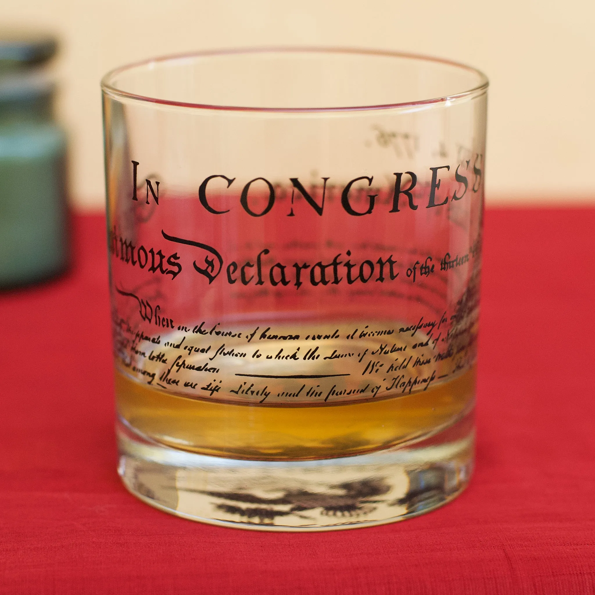 Declaration of Independence Rocks Glass