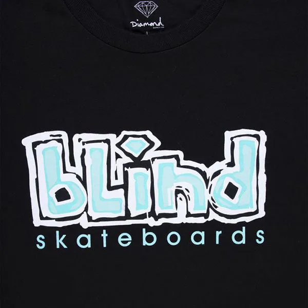 Diamond x Blind Skateboards OG Diamond Tee Black