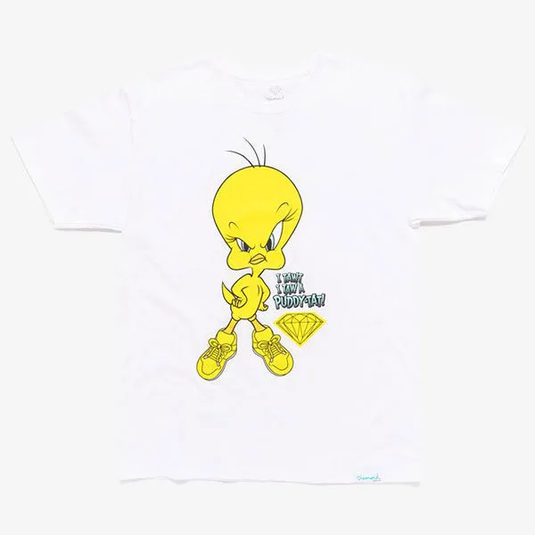 Diamond x Looney Tunes Puddy-Tat Tee White