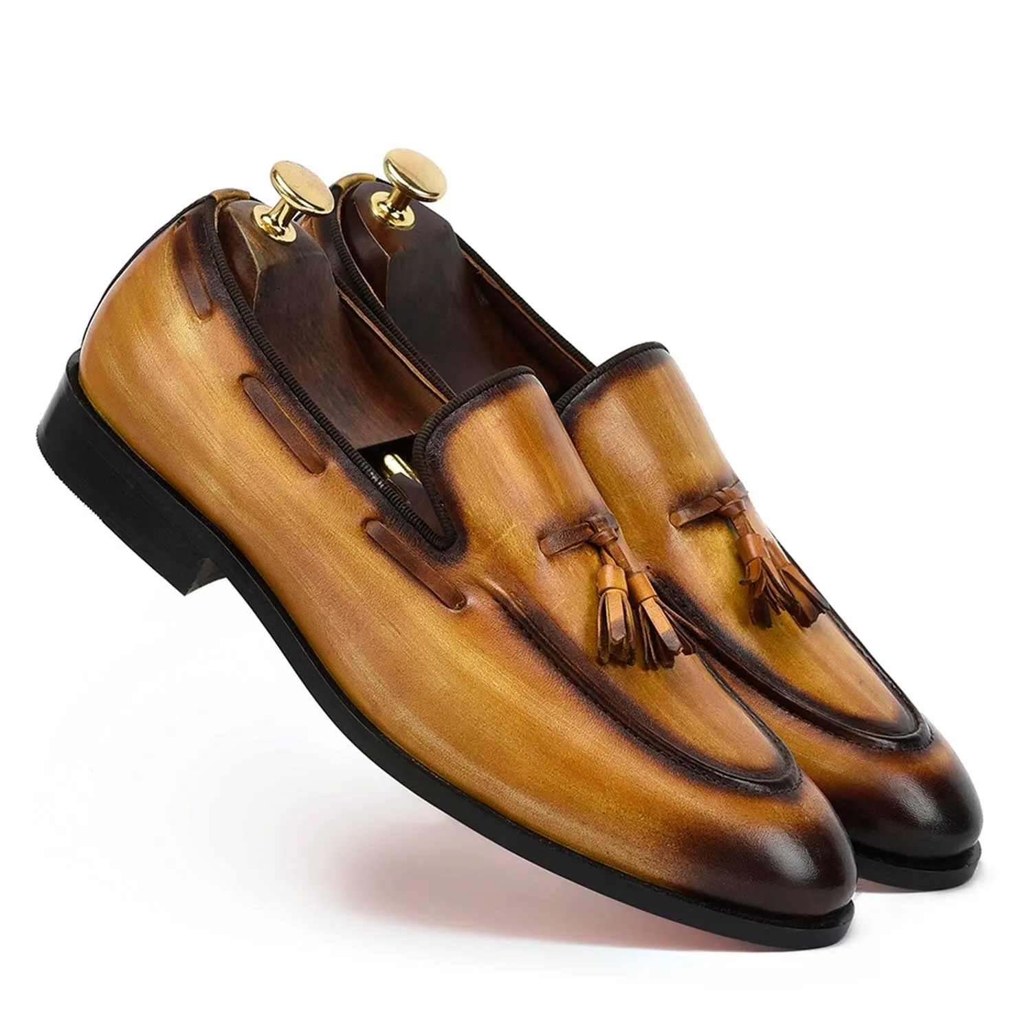 Edmond Tassel Tan Loafers