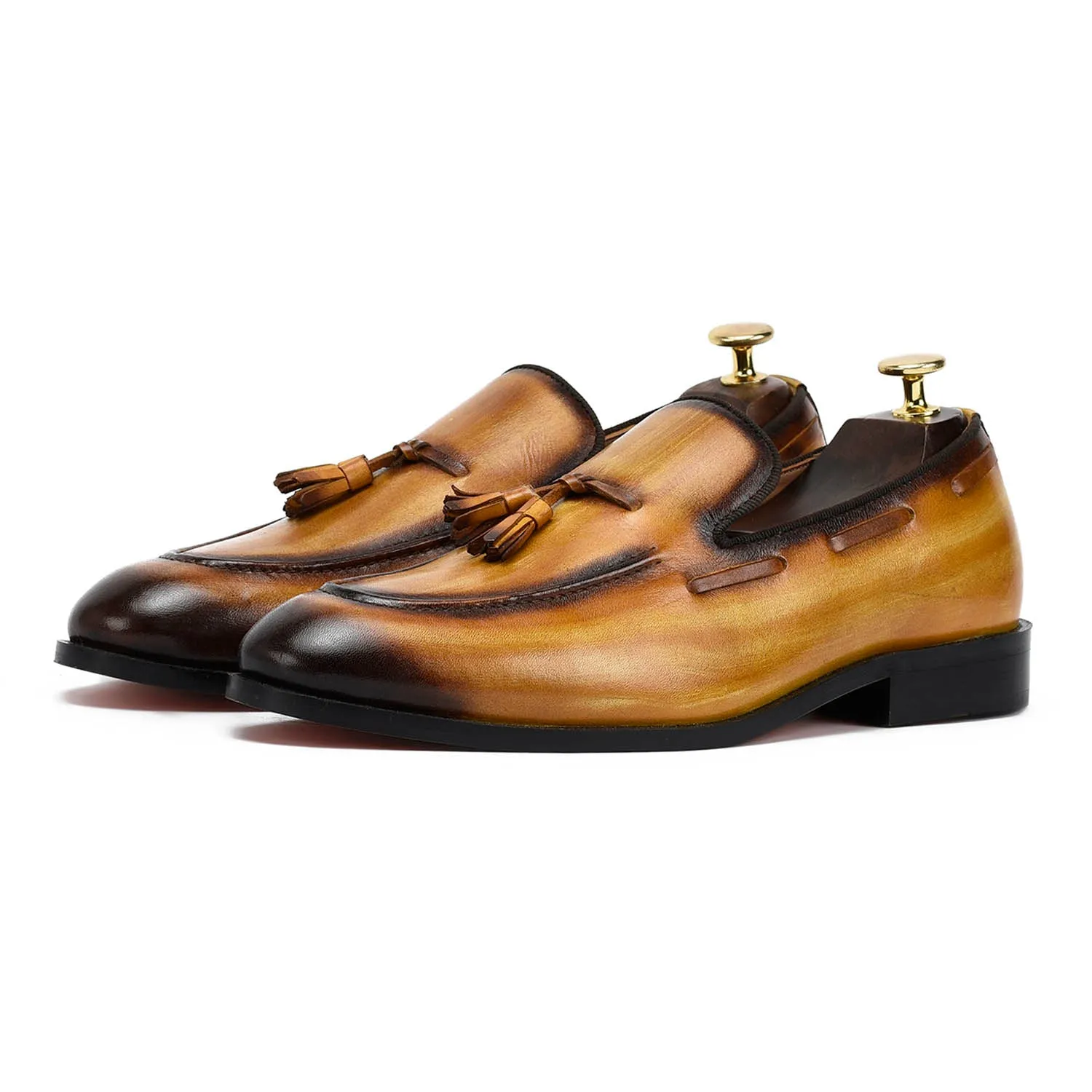 Edmond Tassel Tan Loafers