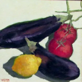 EGGPLANTS By William Ternes (1933 – 2014) - Still Life