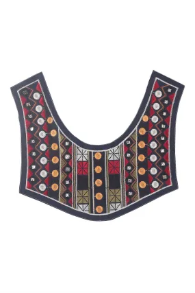 Elegant Mirror Embroidery Neck