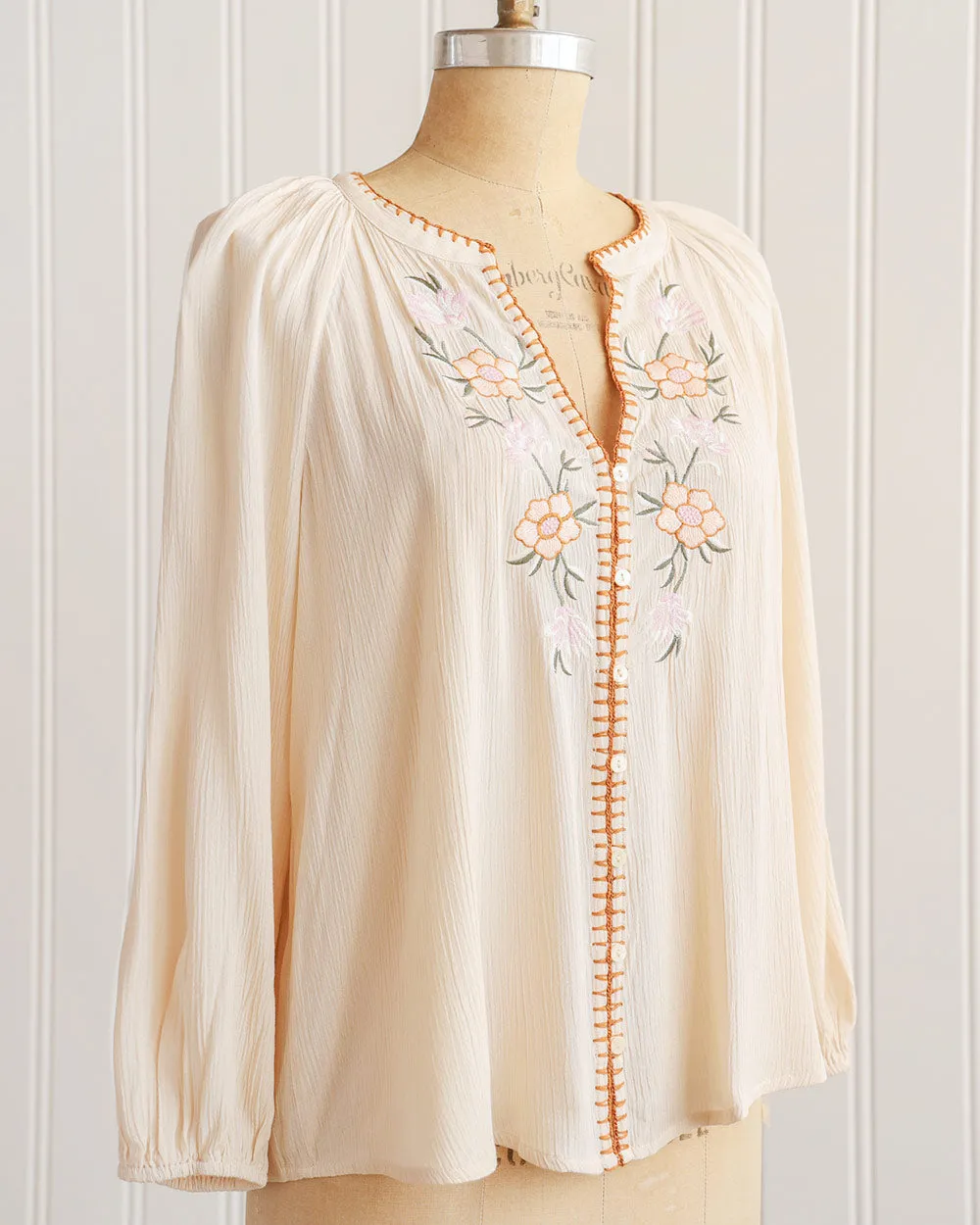 Embroidered Gardens Top