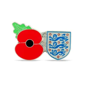 England Poppy Football Pin