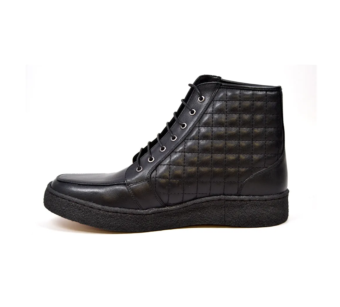 Extreme High Top Playboy Quilted Patterns - All Leather, Square Toe, Crepe Sole