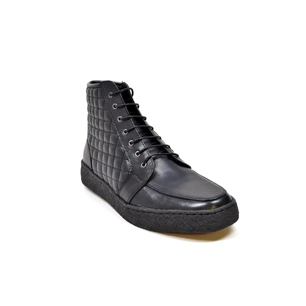 Extreme High Top Playboy Quilted Patterns - All Leather, Square Toe, Crepe Sole